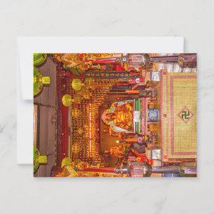 Sömmande buddha i kinesiskt Temple, Bangkok Vykort