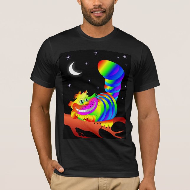 Sömmande Cheshire Cat T-shirts (Framsida)
