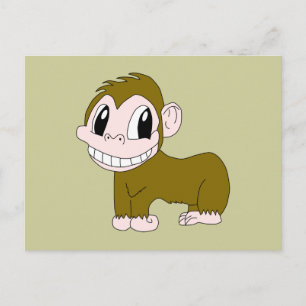 Sömmande Chimpanzee-vykort Vykort