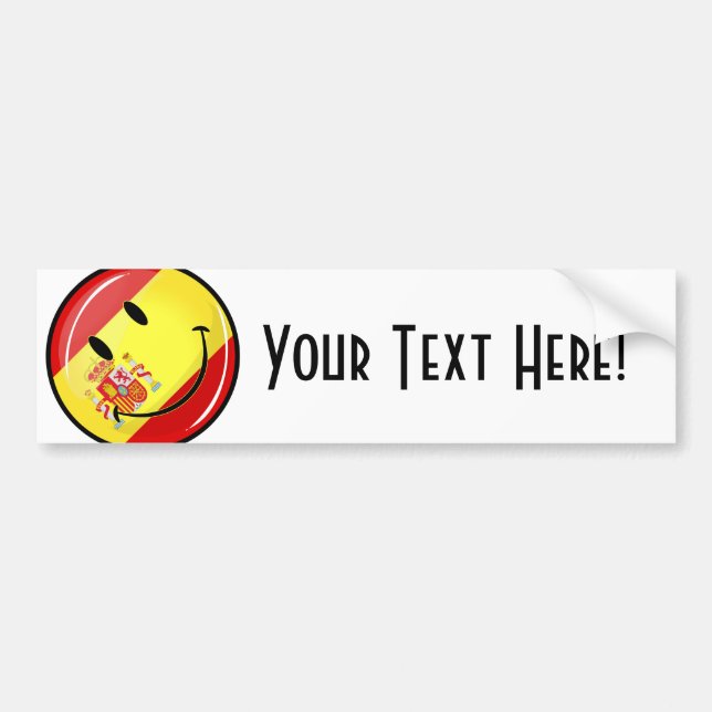 Sömmande Flagga i Spanien Bildekal (Framsidan)