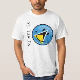 Sömmande Flagga Saint Lucia Tee