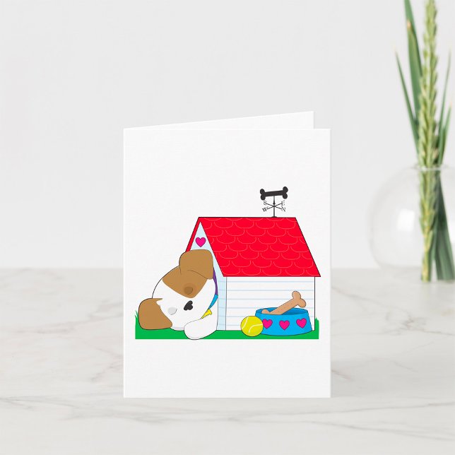 Sömmande Hund i ett Hund Kort (Skapare uppladdad)