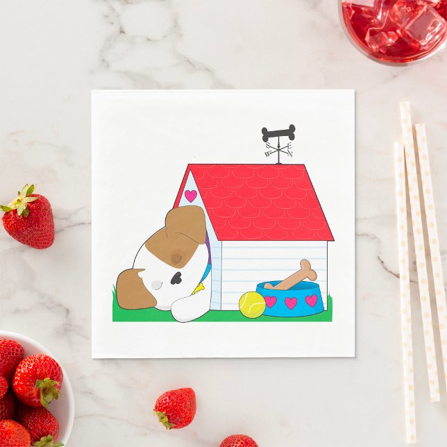 Sömmande Hund i ett Hund Pappersservett (Skapare uppladdad)