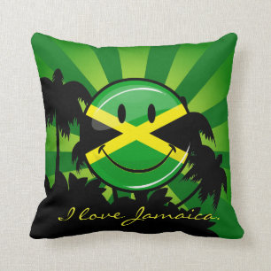 Sömmande Jamaican-Flagga Kudde