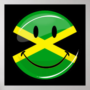 Sömmande Jamaican-Flagga Poster