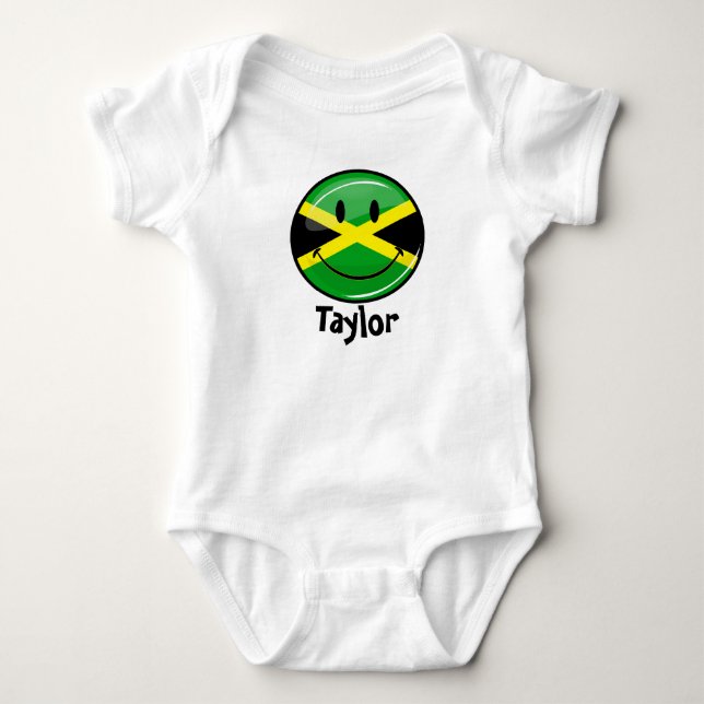 Sömmande Jamaican-Flagga Tee Shirt (Framsida)