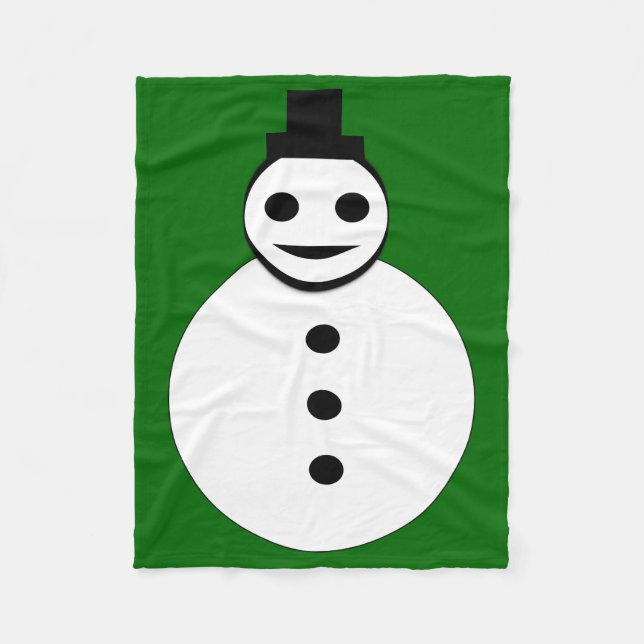 Sömmande jul, Snögubbe Fleece Blanket (Framsidan)
