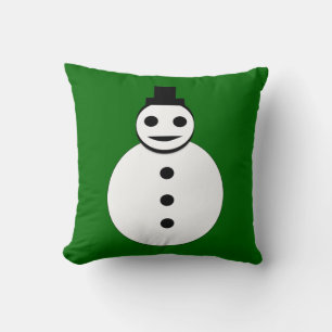 Sömmande jul Snögubbe Pillow Kudde