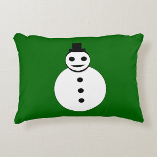 Sömmande jul Snögubbe Pillow Prydnadskudde