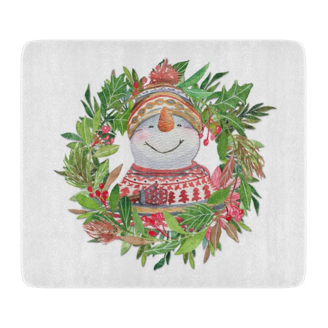 Sömmande julfrö i Snögubbe (Framsidan)