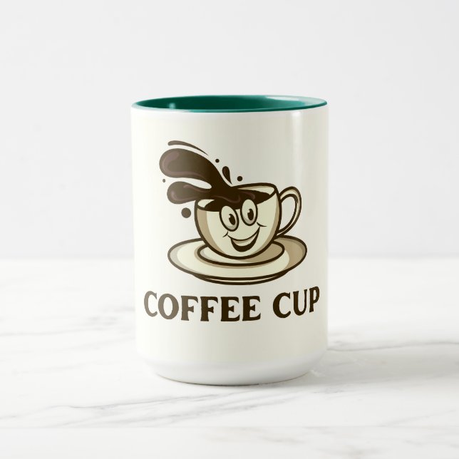 Sömmande kaffe Kopp Stänk - lekfull kaffe Mugg (Center)