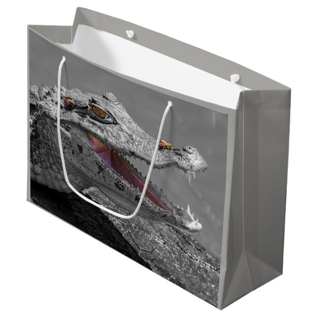 Sömmande krokodil i Tortuguero - Costa Rica (Framsidan Vinklad)