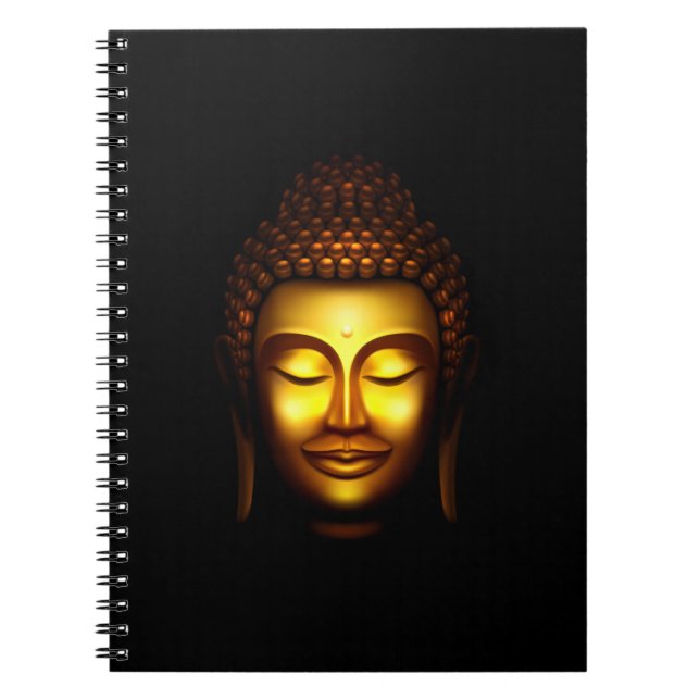 Sömmande Lord Buddha Guld och Black Anteckningsbok (Framsidan)