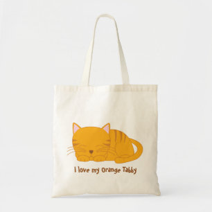 Sömmande Orange Tabby katt Tygkasse