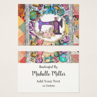 Sömmande Quiltning Present Förpackning Visitkort