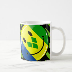 Sömmande Saint Vincent och Grenadinerna-Flagga Kaffemugg