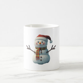Sömmande Snögubbe Mugg, julklapp Kaffemugg