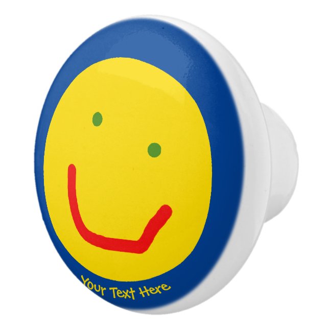 Sömmande Sol Lycklig Ansikte Knopp (Höger)