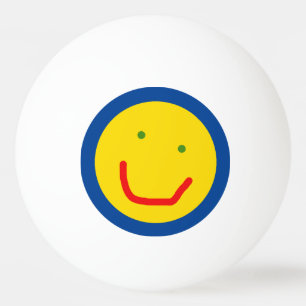 Sömmande Sol Lycklig Ansikte Pingisboll