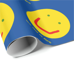 Sömmande Sol Lycklig Ansikte Presentpapper