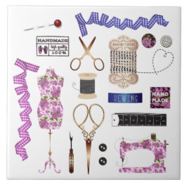 Sömmande sömmerfiske efter sydd maskin kakelplatta