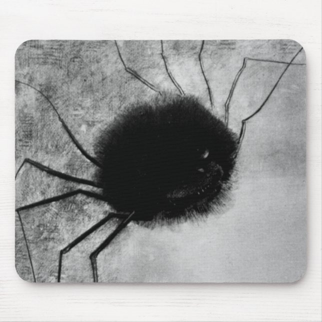 Sömmande spider av Odilon Redon, Vintage Halloween Musmatta (Framsidan)