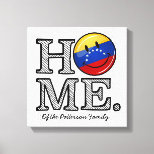 Sömmande venezuelansk Flagga Houseuppvärmning Canvastryck