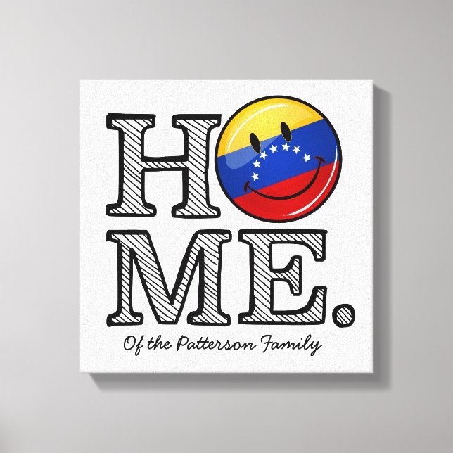 Sömmande venezuelansk Flagga Houseuppvärmning Canvastryck (Framsida)