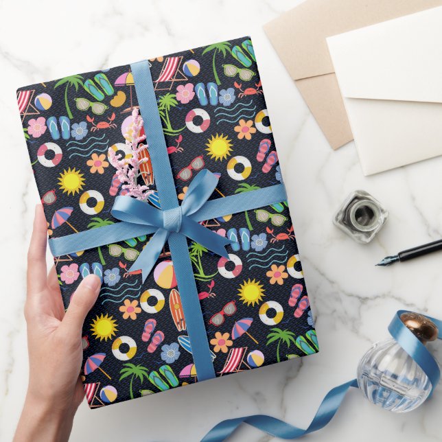 Sommar 01.b.Black BG Presentpapper (Gifting)