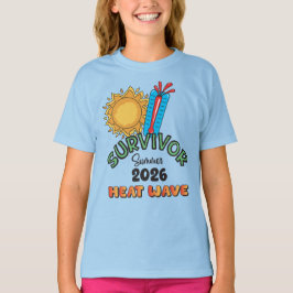 Sommar 26 Värmebölja Flickors Grundläggande T-Shir T Shirt