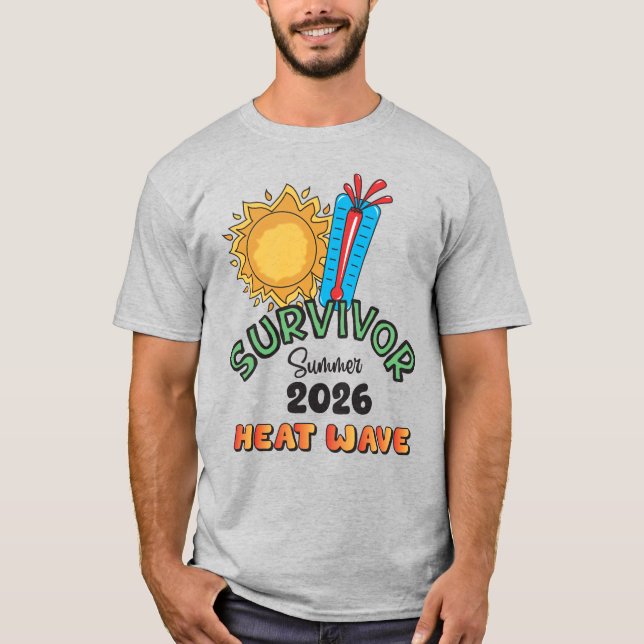 Sommar 26 Värmebölja Herr Basic T-Shirt (Framsida)
