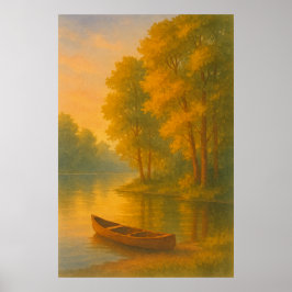 Sommar 5, Lakeside Glow, Säsong Print Poster