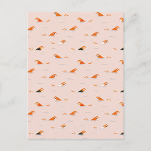 Sommar Abstrakt Swimming Lanes Bassäng Helg Vykort