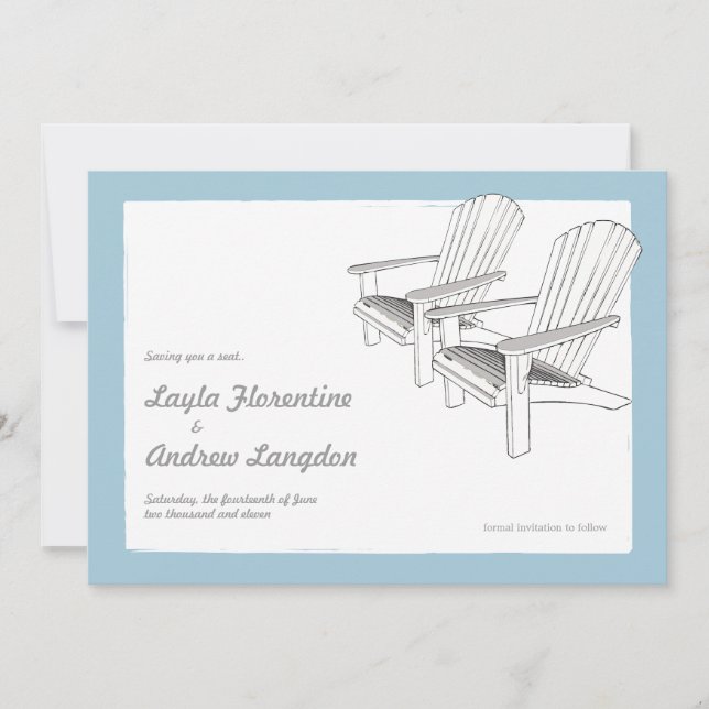 Sommar Adirondacks Spara datuminbjudan Datumet (Framsida)