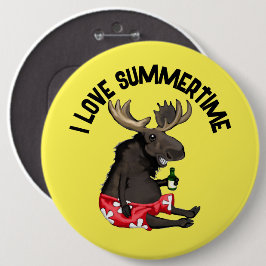 Sommar Älg Pin Badge Knapp