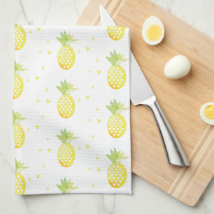 Sommar Ananas Söt Tropisk Akvarell Mönster Kökshandduk