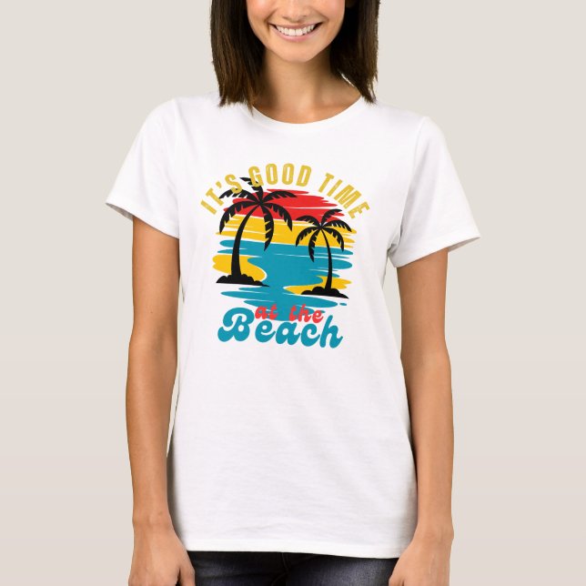 Sommar är det Bra tid på Beach T-Shirt (Framsida)