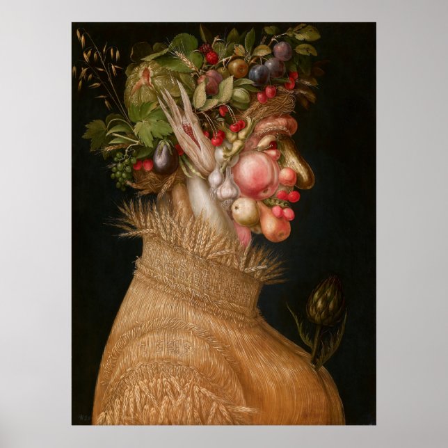 Sommar av Giuseppe Arcimboldo (1563) Poster (Framsidan)