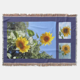 Sommar av solblommor, Vävda Throw Blanket Mysfilt