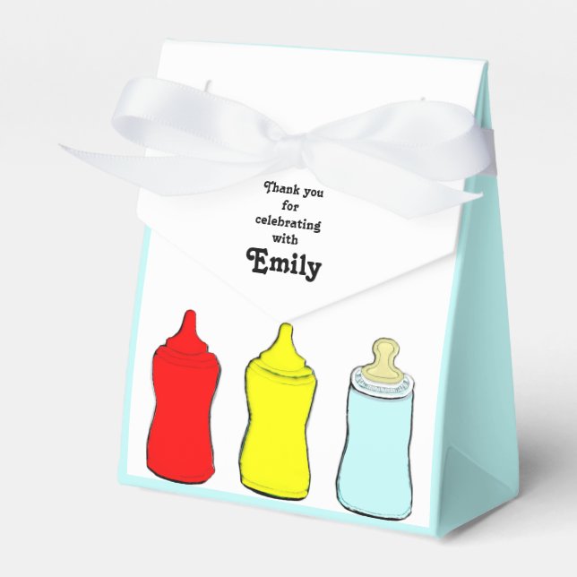 Sommar Baby Shower Grillfest Presentaskar (Framsidan Sidan)