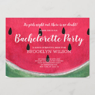 Sommar Bachelorette-partiets inbjudningar Watermel