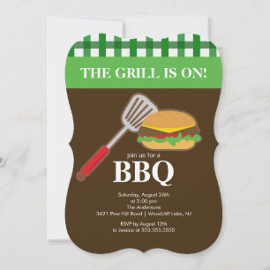 Sommar Barbecue Grillfest Inbjudan
