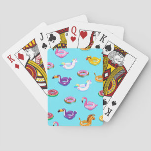 Sommar Bassäng Flyter Mönster Casinokort
