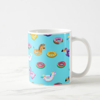 Sommar Bassäng Flyter Mönster Kaffemugg