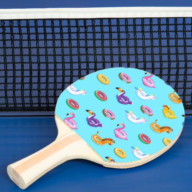 Sommar Bassäng Flyter Mönster Pingisracket (Insitu)