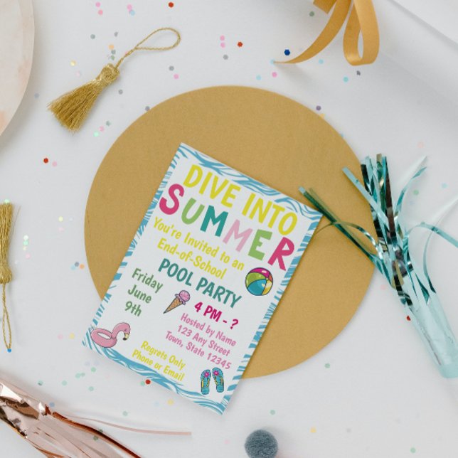 Sommar-Bassäng-partiets inbjudan (Skapare uppladdad)