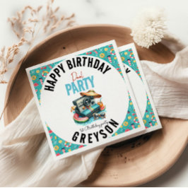 Sommar Bassäng Party 2 födelsedag Pappersservett