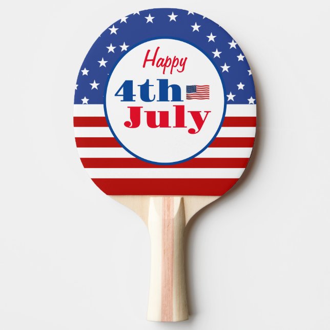 Sommar-BBQ-familjen, återförening 4:e juli-Anpassn Pingisracket (Framsidan)