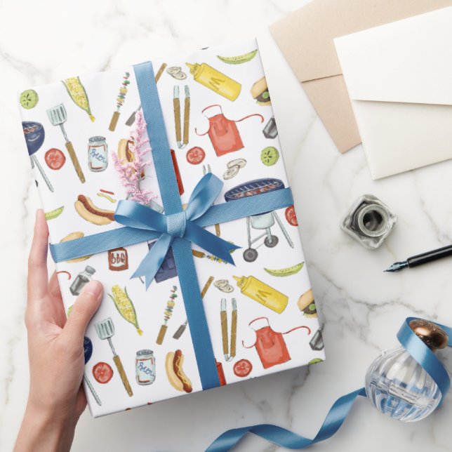 Sommar BBQ Far's Day Backyard Barbecue Grill Presentpapper (Gifting)