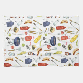 Sommar BBQ Far's Day Grill-out Gift for Pappa Kökshandduk